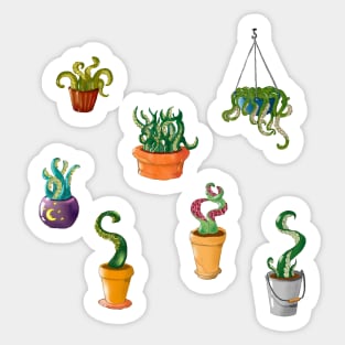 Octopod plants Sticker